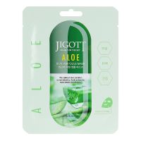 Jigott Aloe Real Ampoule Mask Маска д/дица с алоэ 27мл